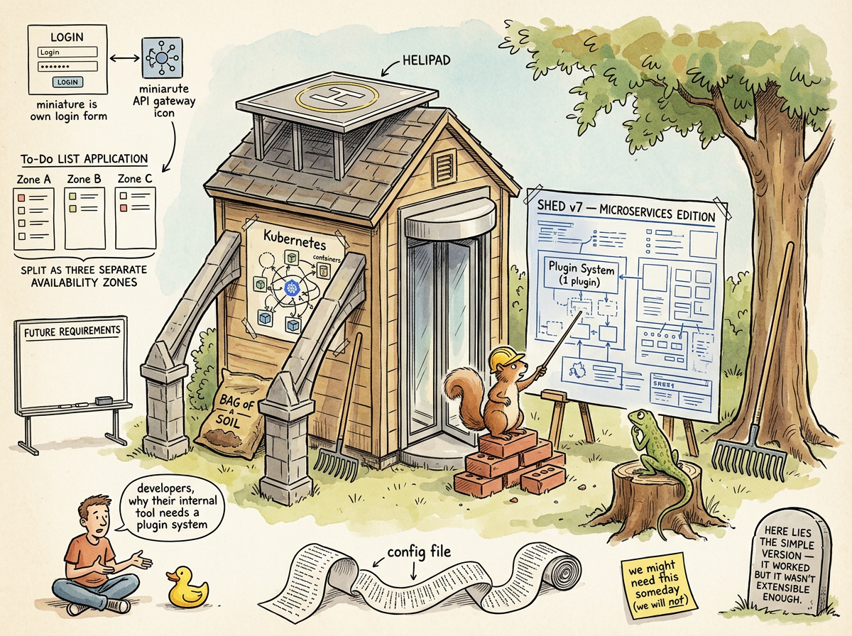 Overengineering illustration