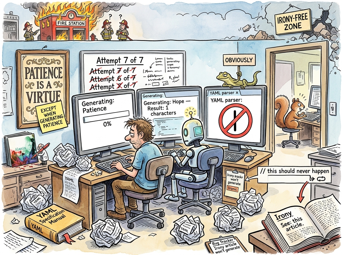 Irony illustration